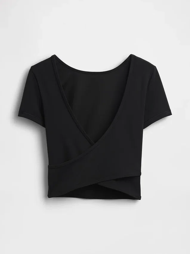 GapFit Smooth vändbar crop-top med omlott