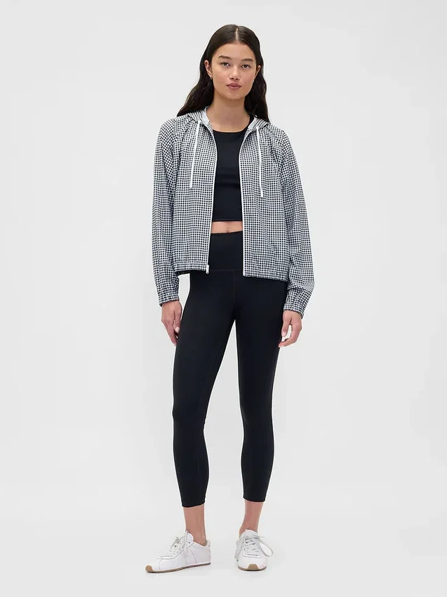 GapFit Tech Gingham vindjacka