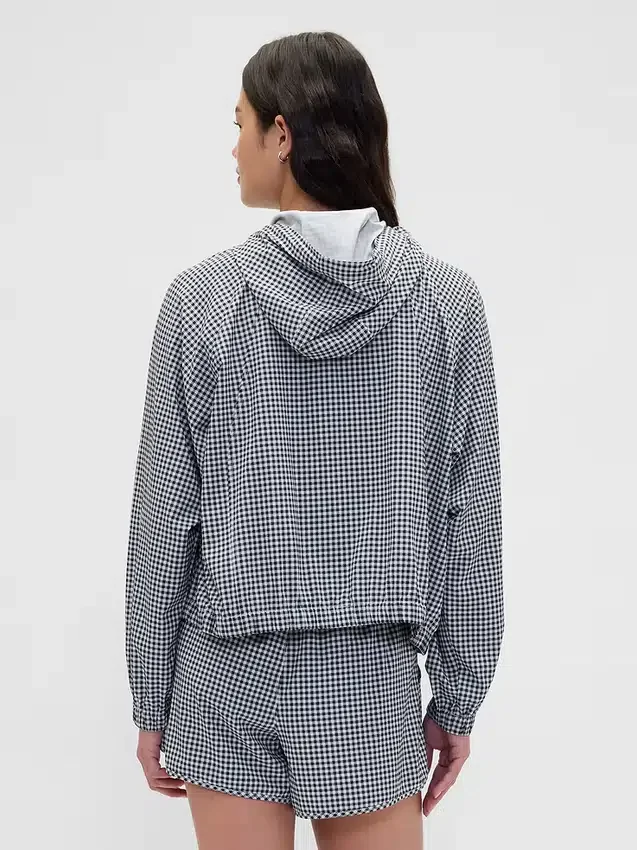 GapFit Tech Gingham vindjacka