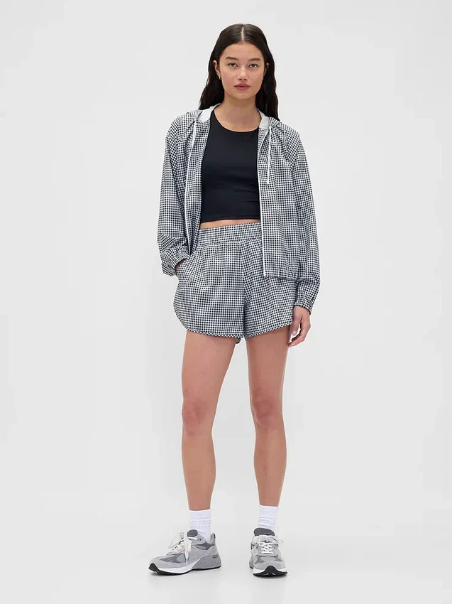 GapFit Tech Gingham vindjacka