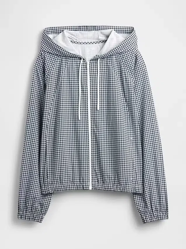 GapFit Tech Gingham vindjacka