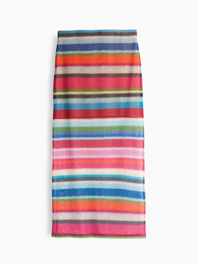 Gapstudio Happy Stripe genomskinlig maxikjol