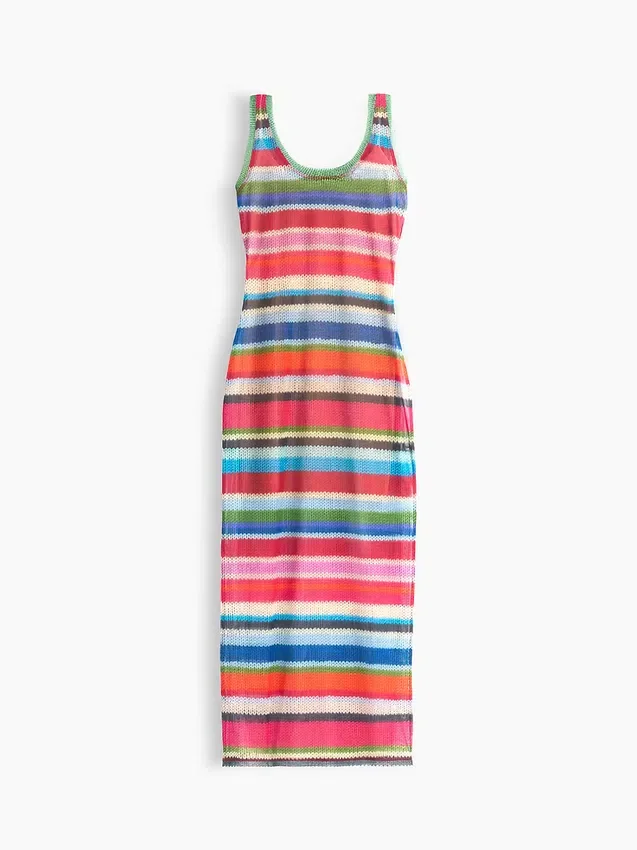 Gapstudio Happy Stripe genomskinlig maxiklänning