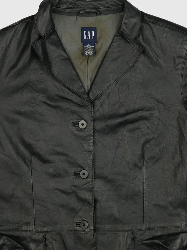 Gapvintage damläderjacka från 90-talet – L