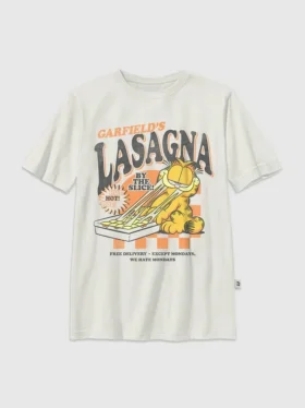 Garfield-T-shirt med lasagnemotiv för barn