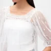 Genomskinlig broderad topp i tyll