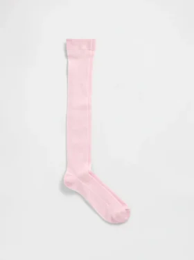 Genomskinliga ribbade knästrumpor