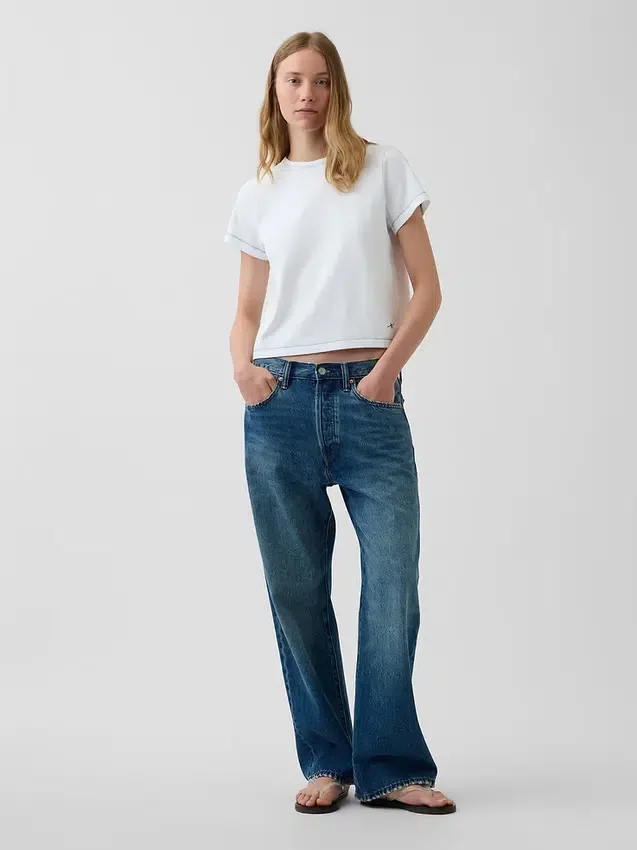 Get Blue avslappnad T-shirt