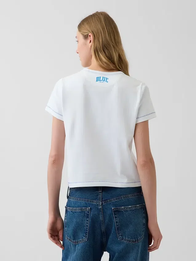 Get Blue avslappnad T-shirt