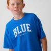 Get Blue barn-T-shirt med avslappnad logotyp