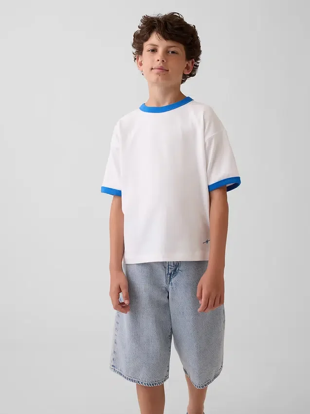 Get Blue barn-T-shirt med avslappnad logotyp