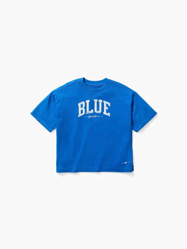 Get Blue barn-T-shirt med avslappnad logotyp