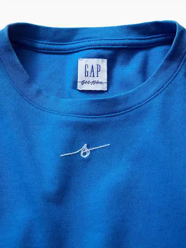 Get Blue barn-T-shirt med tryck