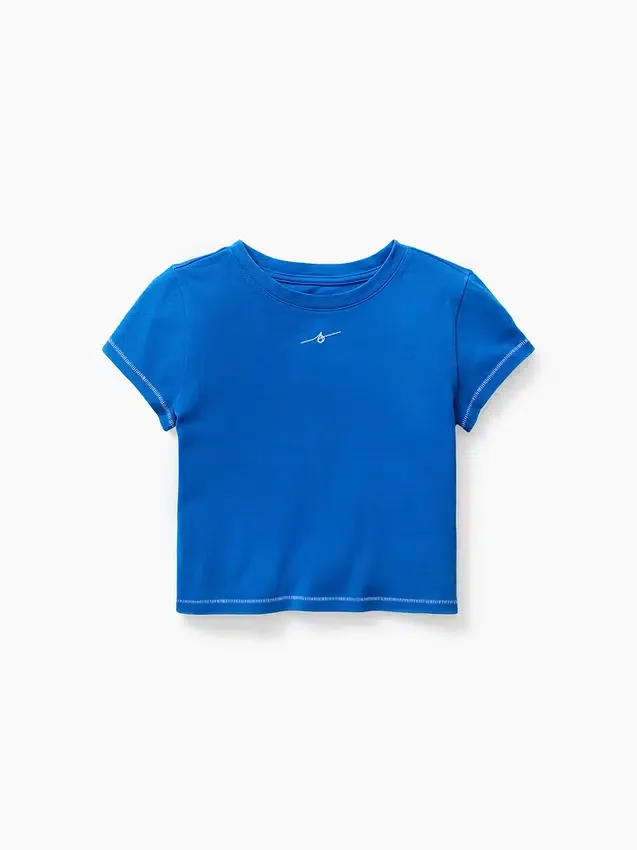 Get Blue barn-T-shirt med tryck