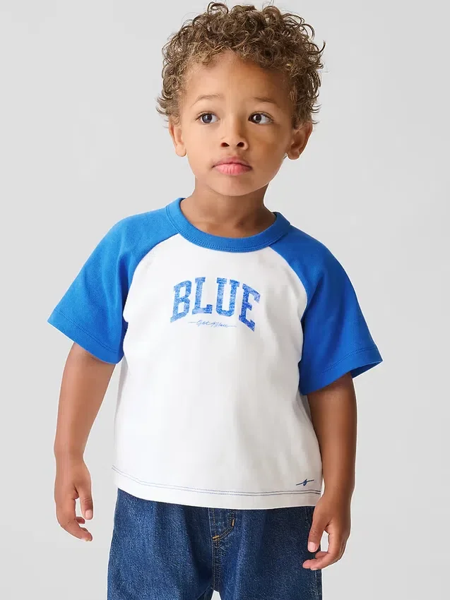Get Blue Raglan-T-shirt för Baby & Småbarn