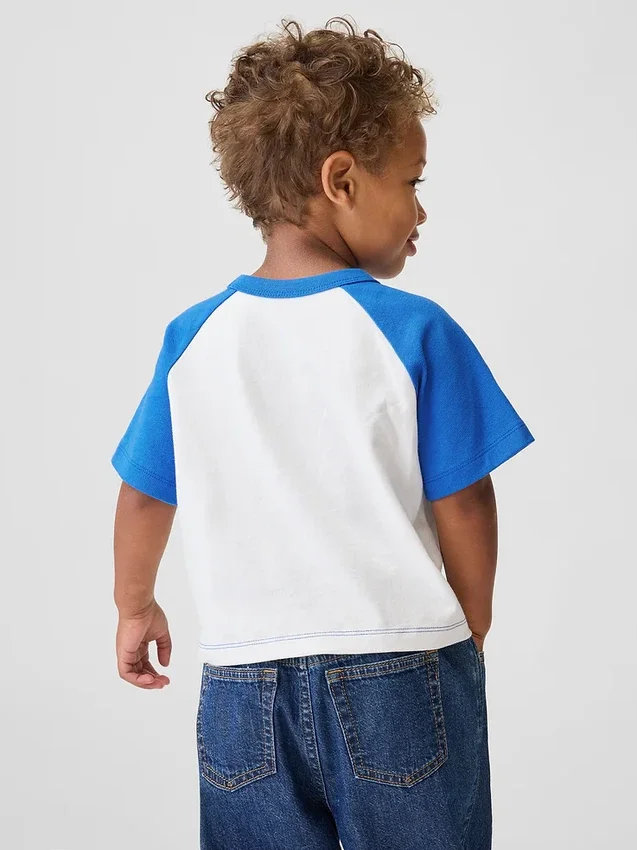 Get Blue Raglan-T-shirt för Baby & Småbarn