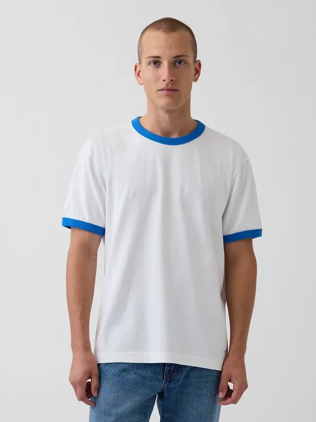 Get Blue T-shirt med avslappnad passform och logotyp
