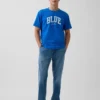 Get Blue T-shirt med avslappnad passform och logotyp