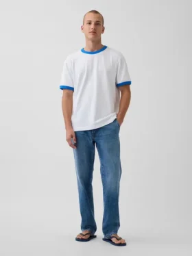 Get Blue T-shirt med avslappnad passform och logotyp