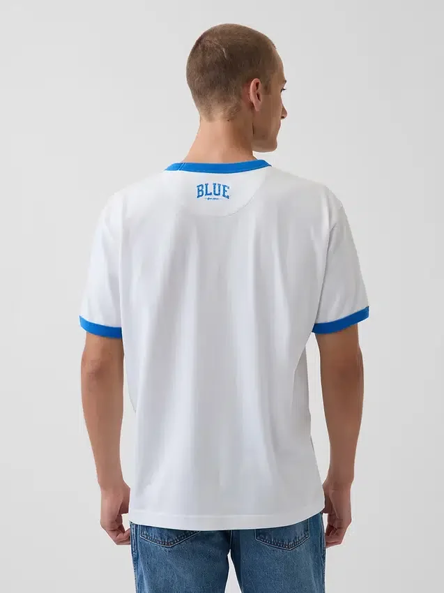 Get Blue T-shirt med avslappnad passform och logotyp