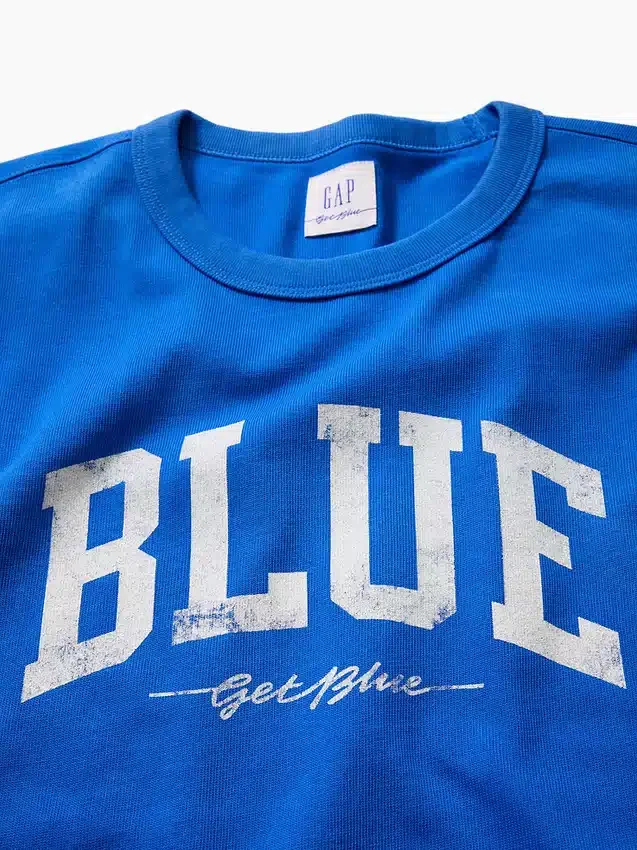 Get Blue T-shirt med avslappnad passform och logotyp