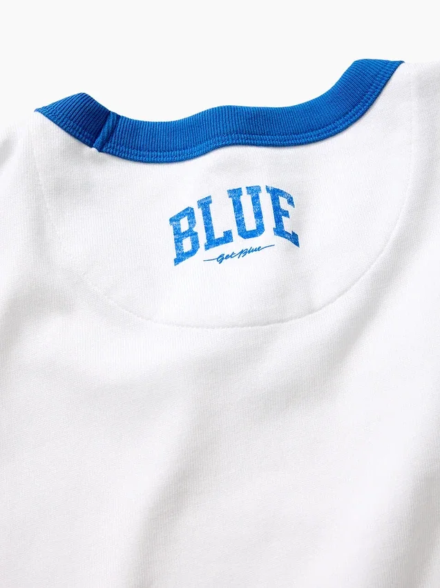 Get Blue T-shirt med avslappnad passform och logotyp