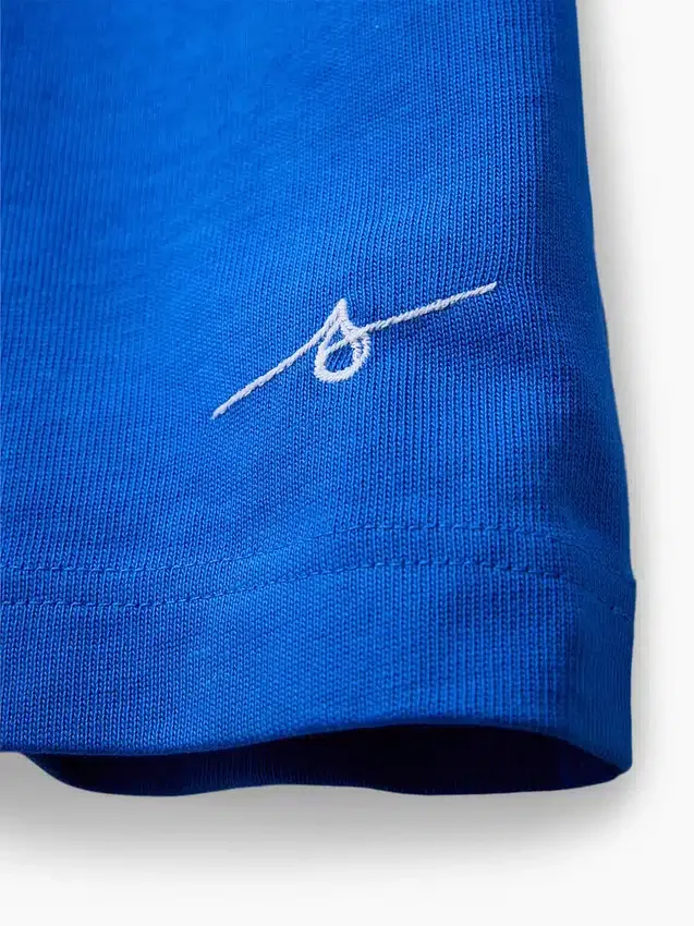Get Blue T-shirt med avslappnad passform och logotyp