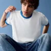 Get Blue T-shirt med avslappnad passform och logotyp