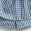 Gingham-denimskort med volanger för barn