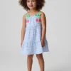 Gingham-klänning med körsbärsmönster för Baby & Småbarn