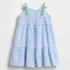 Gingham-klänning med körsbärsmönster för Baby & Småbarn