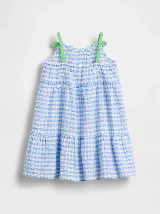 Gingham-klänning med körsbärsmönster för Baby & Småbarn