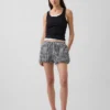 Gingham-shorts med bubbelkant
