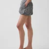 Gingham-shorts med bubbelkant