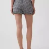 Gingham-shorts med bubbelkant