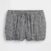 Gingham-shorts med bubbelkant