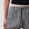 Gingham-shorts med bubbelkant