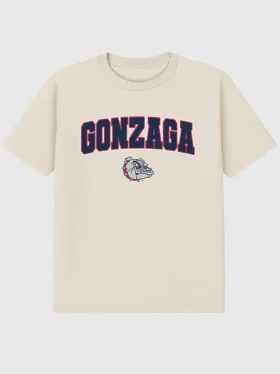 Gonzaga University Arch Logo, mörk grafisk T-shirt