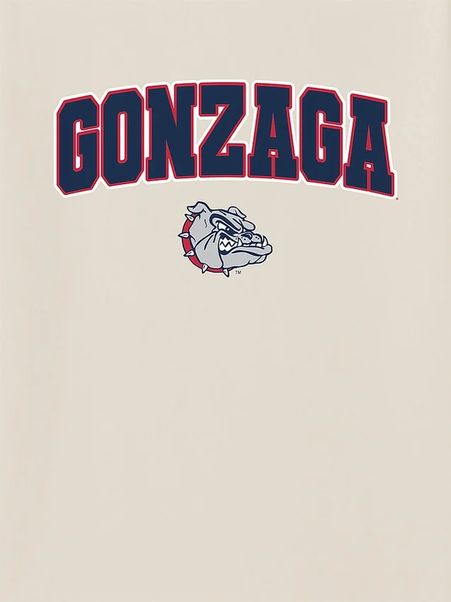 Gonzaga University Arch Logo, mörk grafisk T-shirt