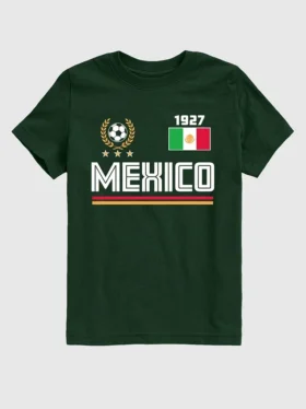 Grafisk T-shirt för barn med motiv av Mexikos fotbollströja