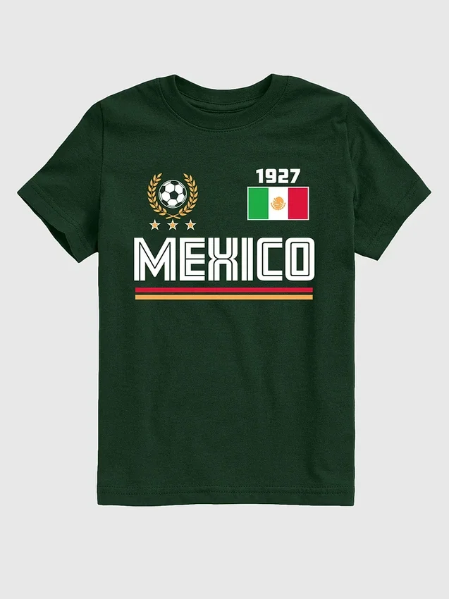 Grafisk T-shirt för barn med motiv av Mexikos fotbollströja