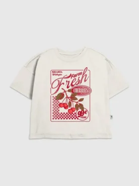 Grafisk T-shirt för barn med motivet ”Farm Fresh Cherries”