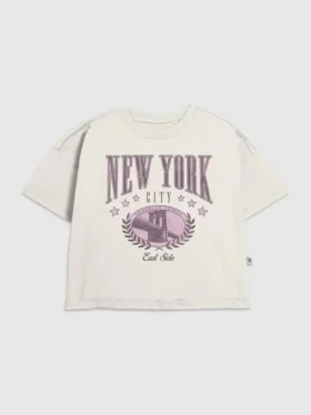 Grafisk T-shirt för barn med New York College-motiv