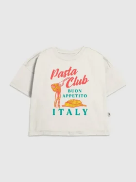 Grafisk T-shirt för barn med Pasta Club