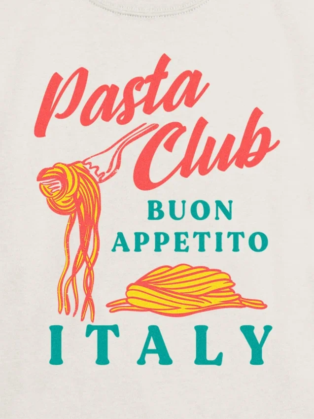 Grafisk T-shirt för barn med Pasta Club
