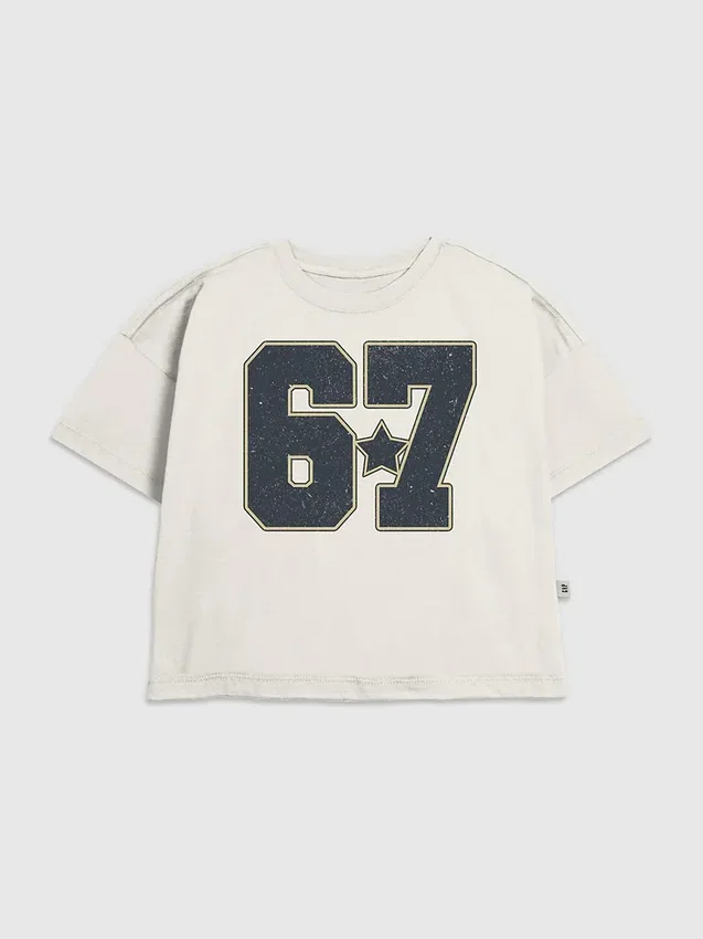 Grafisk T-shirt för barn med Six Seven-motiv