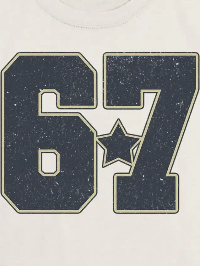 Grafisk T-shirt för barn med Six Seven-motiv
