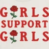 Grafisk T-shirt för flickor med trycket ”Support Girls”