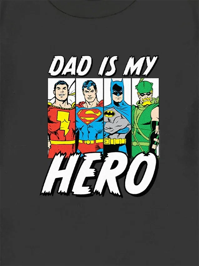 Grafisk T-shirt för småbarn med DC Comics Justice League Hero Dad