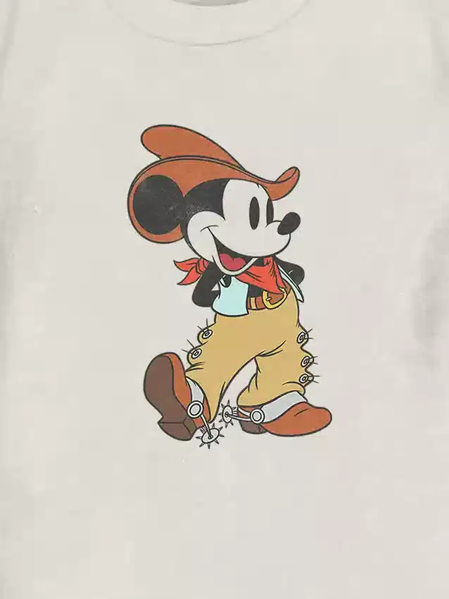 Grafisk T-shirt för småbarn med Mickey Mouse som cowboy